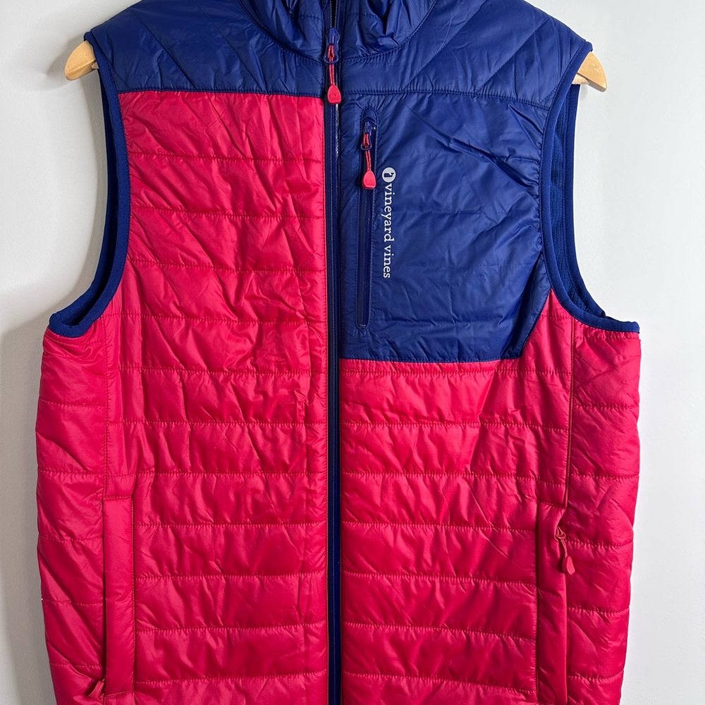Vineyard Vines Men’s Size Small Grid Fleece Mountain Weekend Vest Preppy
